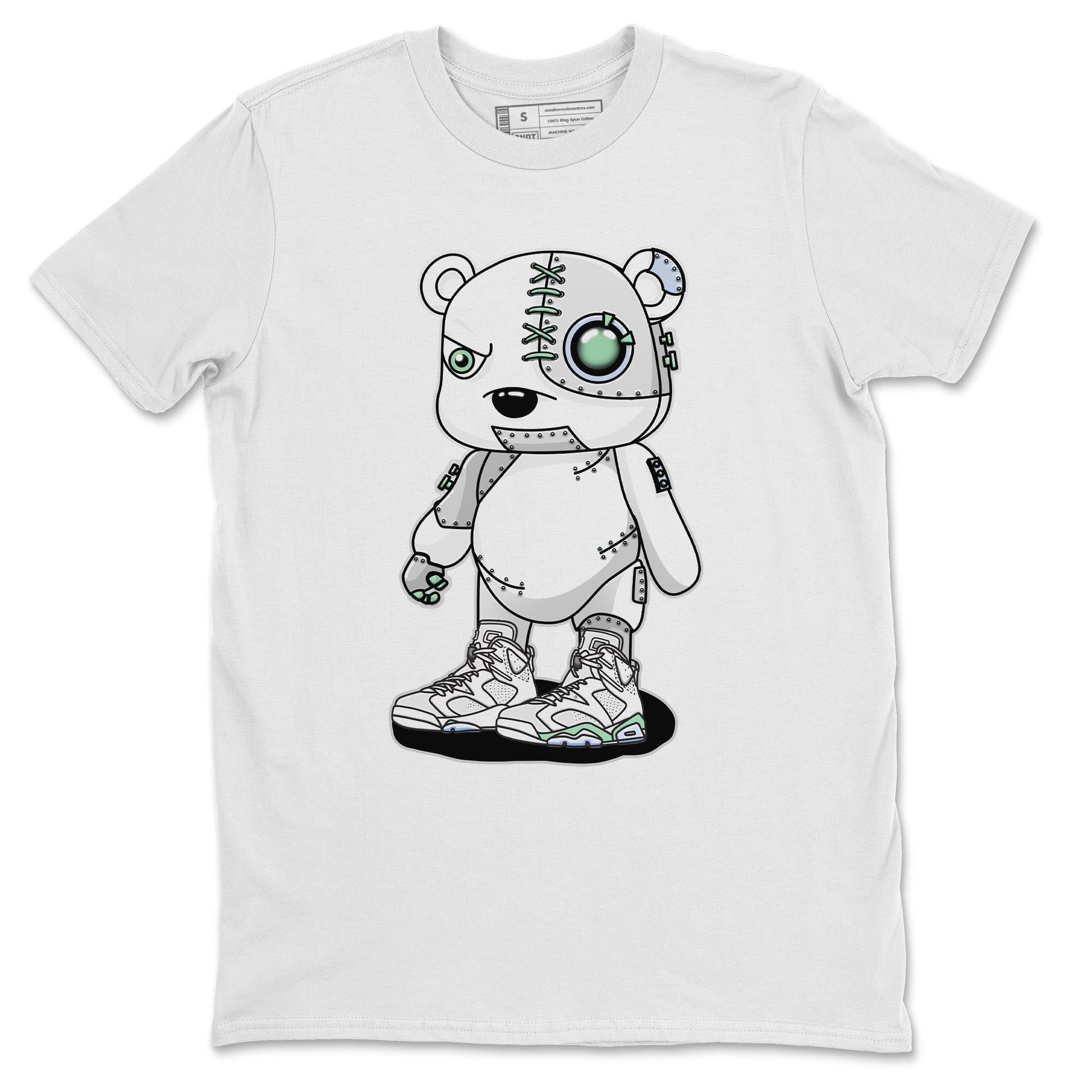 Jordan 6 Mint Foam Sneaker Match Tees Cyborg Bear Sneaker Tees Jordan 6 Mint Foam Sneaker Release Tees Unisex Shirts