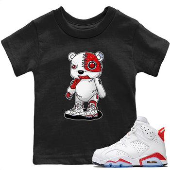 Jordan 6 Red Velvet Cookies Sneaker Match Tees Cyborg Bear Sneaker Tees Jordan 6 Red Velvet Cookies Sneaker Release Tees Kids Shirts