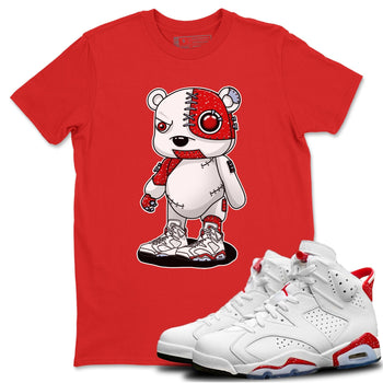 Jordan 6 Red Velvet Cookies Sneaker Match Tees Cyborg Bear Sneaker Tees Jordan 6 Red Velvet Cookies Sneaker Release Tees Unisex Shirts
