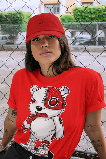 Jordan 6 Red Velvet Cookies Sneaker Match Tees Cyborg Bear Sneaker Tees Jordan 6 Red Velvet Cookies Sneaker Release Tees Unisex Shirts