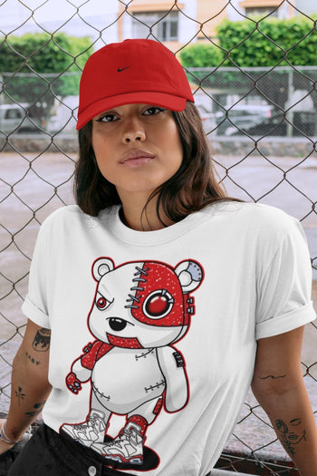 Jordan 6 Red Velvet Cookies Sneaker Match Tees Cyborg Bear Sneaker Tees Jordan 6 Red Velvet Cookies Sneaker Release Tees Unisex Shirts