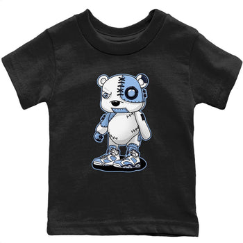 Jordan 6 UNC Sneaker Match Tees Cyborg Bear Sneaker Tees Jordan 6 UNC Sneaker Release Tees Kids Shirts