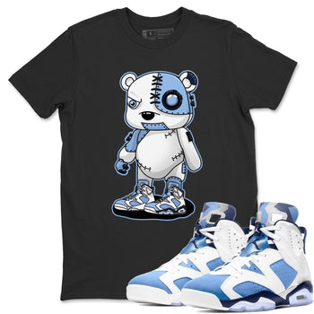 Jordan 6 UNC Sneaker Match Tees Cyborg Bear Sneaker Tees Jordan 6 UNC Sneaker Release Tees Unisex Shirts