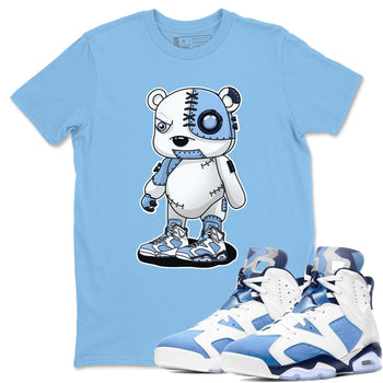 Jordan 6 UNC Sneaker Match Tees Cyborg Bear Sneaker Tees Jordan 6 UNC Sneaker Release Tees Unisex Shirts