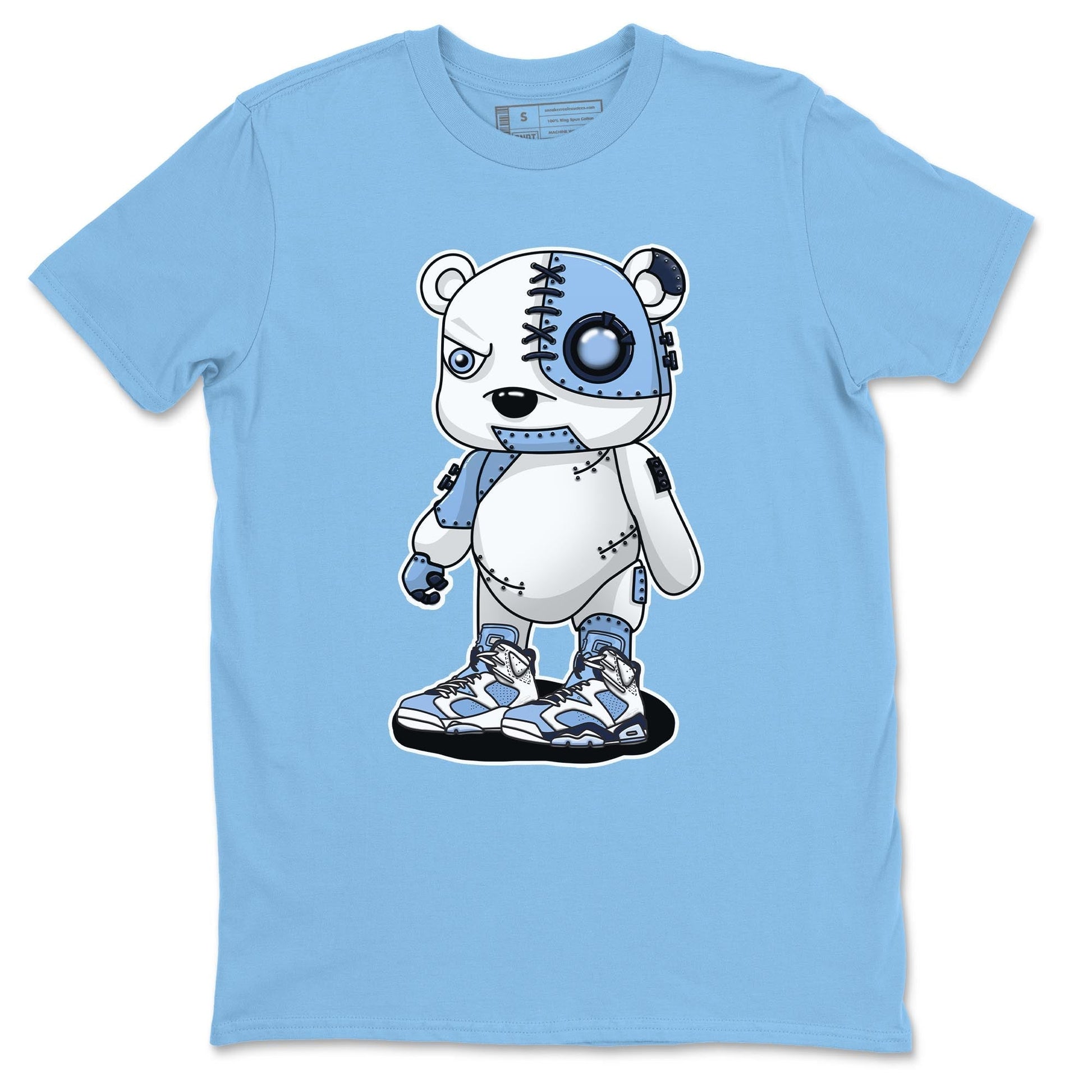 Jordan 6 UNC Sneaker Match Tees Cyborg Bear Sneaker Tees Jordan 6 UNC Sneaker Release Tees Unisex Shirts