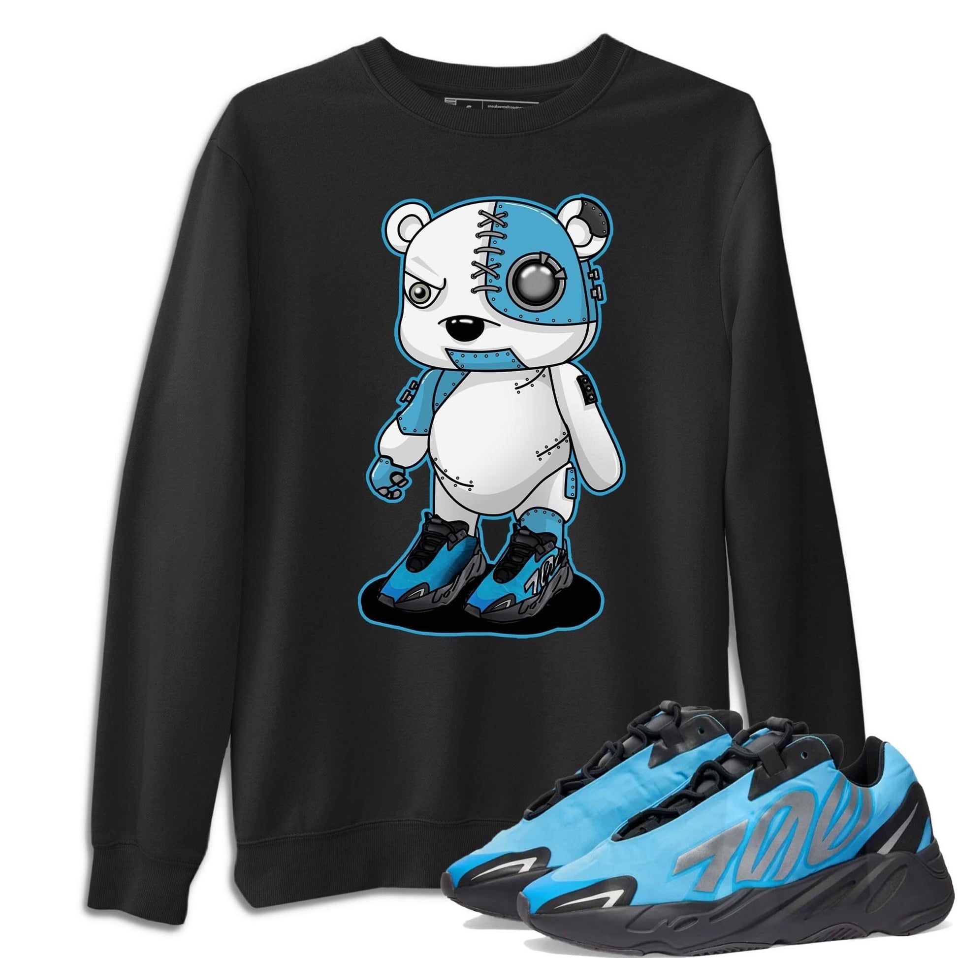 Yeezy 700 Bright Cyan Sneaker Match Tees Cyborg Bear Sneaker Tees Yeezy 700 Bright Cyan Sneaker Release Tees Unisex Shirts