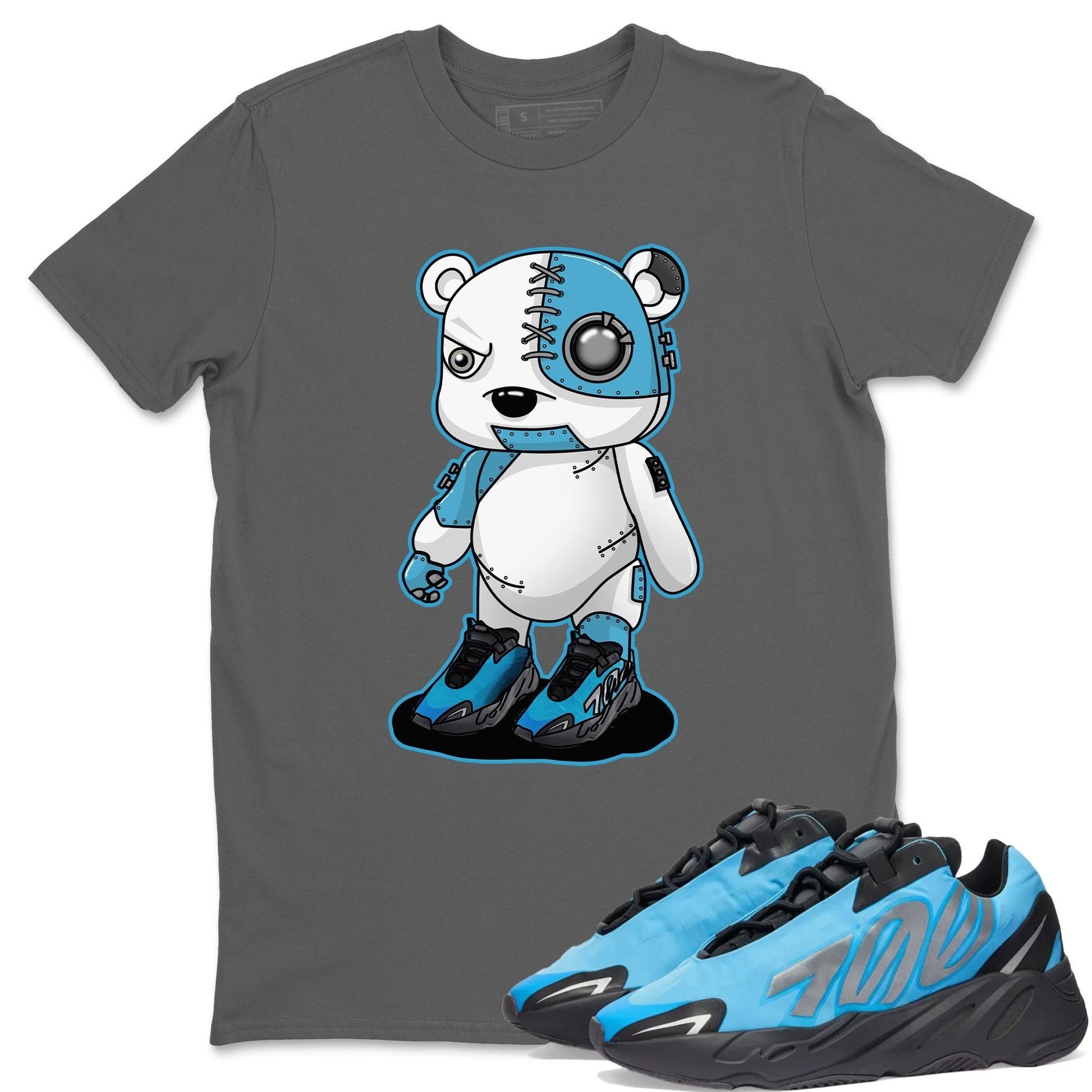 Yeezy 700 Bright Cyan Sneaker Match Tees Cyborg Bear Sneaker Tees Yeezy 700 Bright Cyan Sneaker Release Tees Unisex Shirts