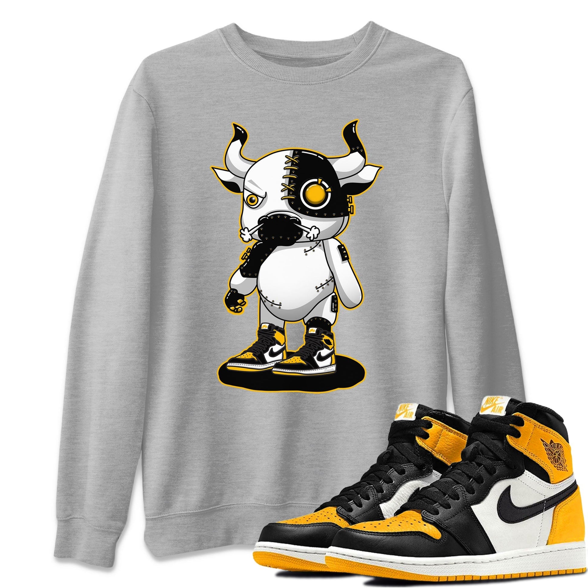 Jordan 1 Taxi Sneaker Match Tees Cyborg Bull Sneaker Tees Jordan 1 Taxi Sneaker Release Tees Unisex Shirts
