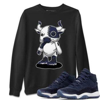 Jordan 11 Midnight Navy Sneaker Match Tees Cyborg Bull Sneaker Tees Jordan 11 Midnight Navy Sneaker Release Tees Unisex Shirts