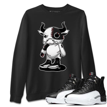 Jordan 12 Playoffs Sneaker Match Tees Cyborg Bull Sneaker Tees Jordan 12 Playoffs Sneaker Release Tees Unisex Shirts