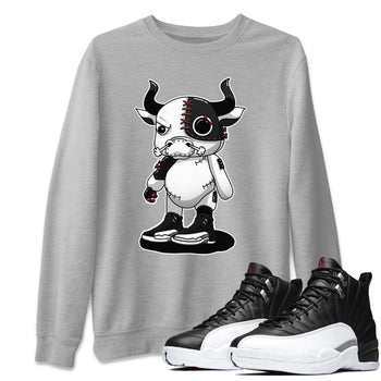 Jordan 12 Playoffs Sneaker Match Tees Cyborg Bull Sneaker Tees Jordan 12 Playoffs Sneaker Release Tees Unisex Shirts