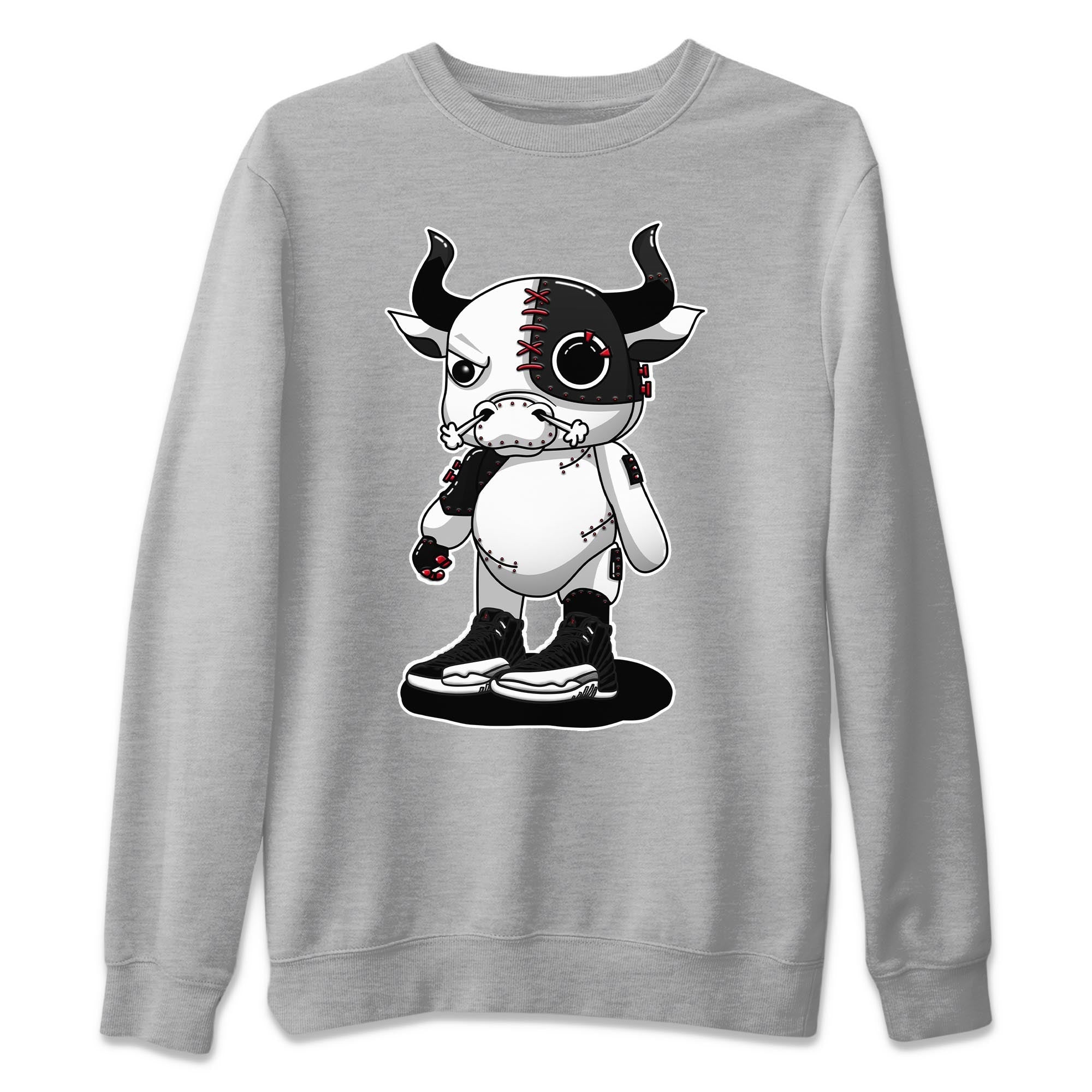 Jordan 12 Playoffs Sneaker Match Tees Cyborg Bull Sneaker Tees Jordan 12 Playoffs Sneaker Release Tees Unisex Shirts