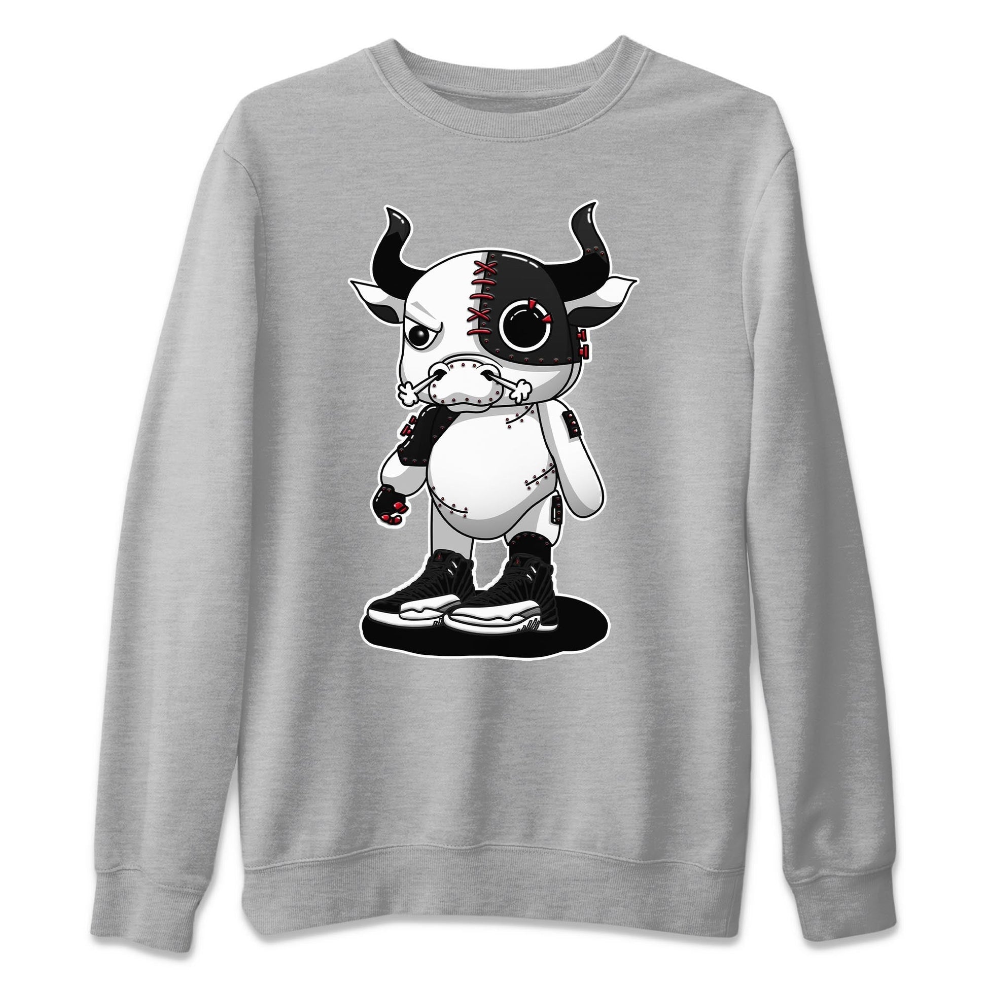 Jordan 12 Playoffs Sneaker Match Tees Cyborg Bull Sneaker Tees Jordan 12 Playoffs Sneaker Release Tees Unisex Shirts