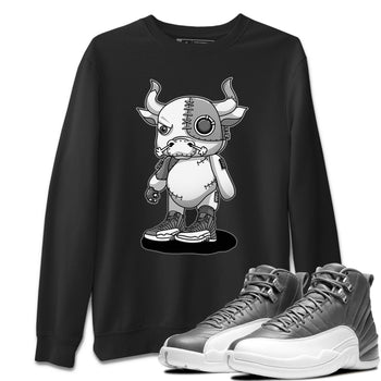 Jordan 12 Stealth Sneaker Match Tees Cyborg Bull Sneaker Tees Jordan 12 Stealth Sneaker Release Tees Unisex Shirts