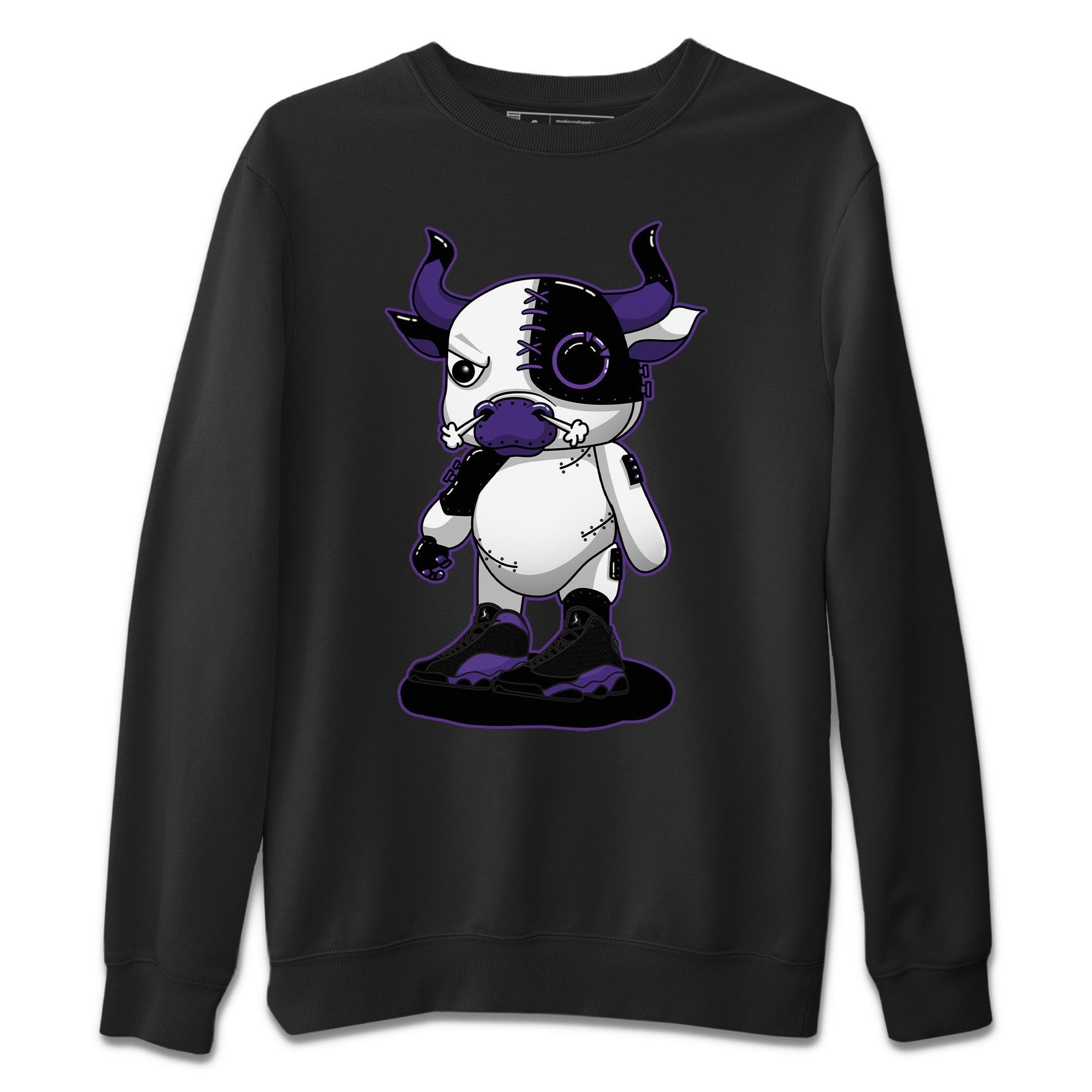 Jordan 13 Court Purple Sneaker Match Tees Cyborg Bull Sneaker Tees Jordan 13 Court Purple Sneaker Release Tees Unisex Shirts