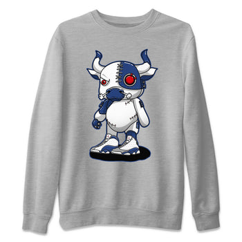 Jordan 13 French Blue Sneaker Match Tees Cyborg Bull Sneaker Tees Jordan 13 French Blue Sneaker Release Tees Unisex Shirts