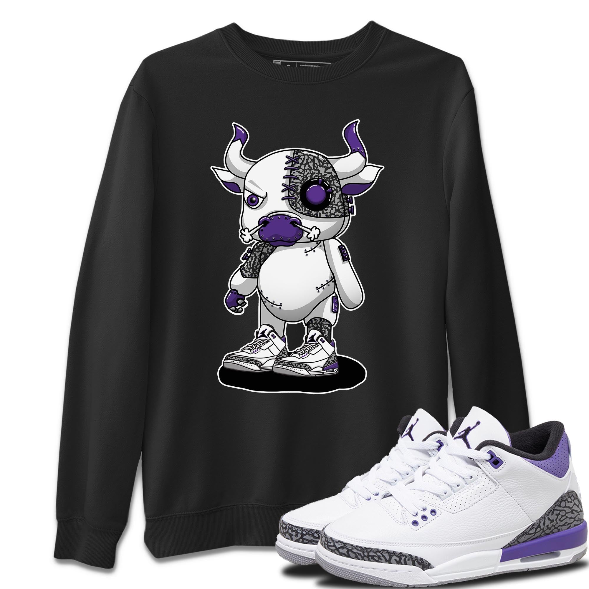 Jordan 3 Dark Iris Sneaker Match Tees Cyborg Bull Sneaker Tees Jordan 3 Dark Iris Sneaker Release Tees Unisex Shirts