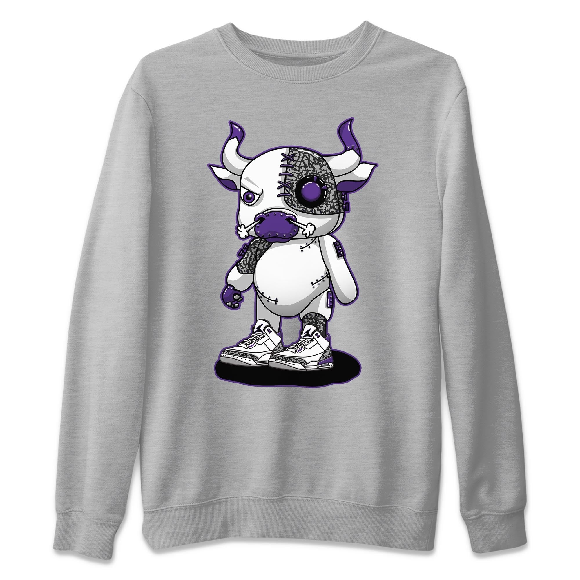 Jordan 3 Dark Iris Sneaker Match Tees Cyborg Bull Sneaker Tees Jordan 3 Dark Iris Sneaker Release Tees Unisex Shirts