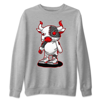 Jordan 3 Fire Red Sneaker Match Tees Cyborg Bull Sneaker Tees Jordan 3 Fire Red Sneaker Release Tees Unisex Shirts