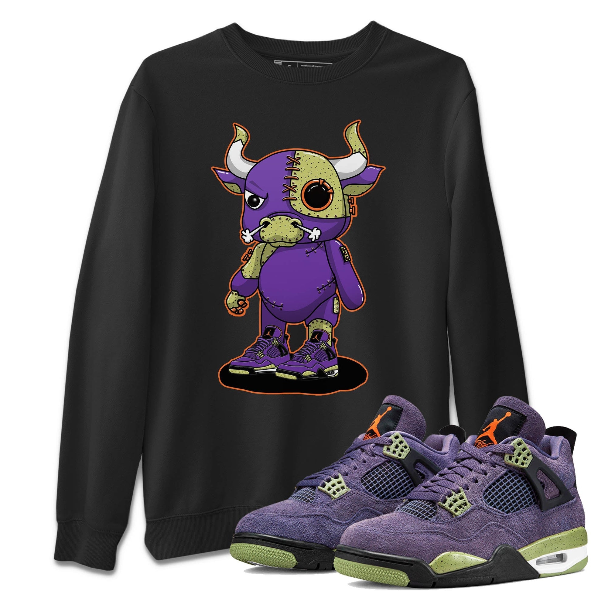 Jordan 4 Canyon Purple Sneaker Match Tees Cyborg Bull Sneaker Tees Jordan 4 Canyon Purple Sneaker Release Tees Unisex Shirts