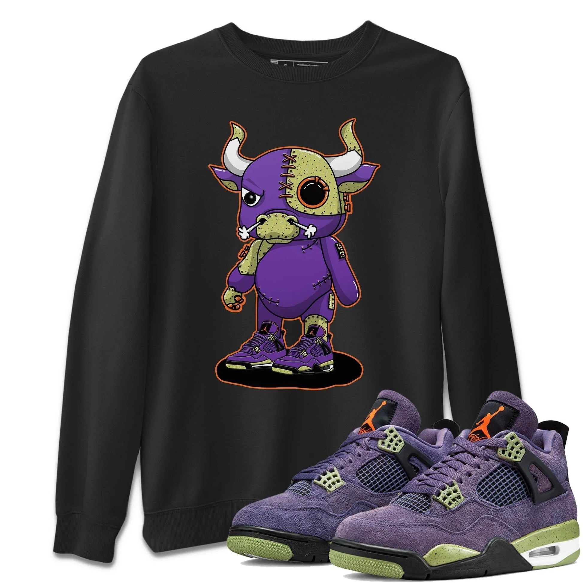 Jordan 4 Canyon Purple Sneaker Match Tees Cyborg Bull Sneaker Tees Jordan 4 Canyon Purple Sneaker Release Tees Unisex Shirts