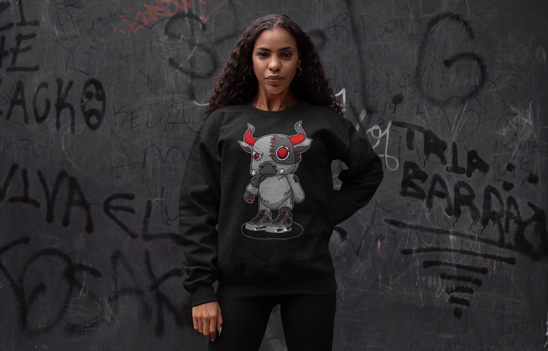Jordan 4 Infrared Sneaker Match Tees Cyborg Bull Sneaker Tees Jordan 4 Infrared Sneaker Release Tees Unisex Shirts