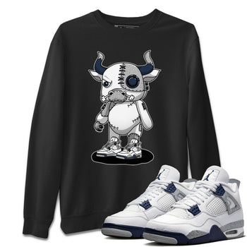 Jordan 4 Midnight Navy Sneaker Match Tees Cyborg Bull Sneaker Tees Jordan 4 Midnight Navy Sneaker Release Tees Unisex Shirts