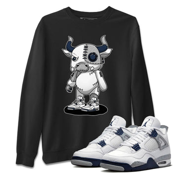 Jordan 4 Midnight Navy Sneaker Match Tees Cyborg Bull Sneaker Tees Jordan 4 Midnight Navy Sneaker Release Tees Unisex Shirts
