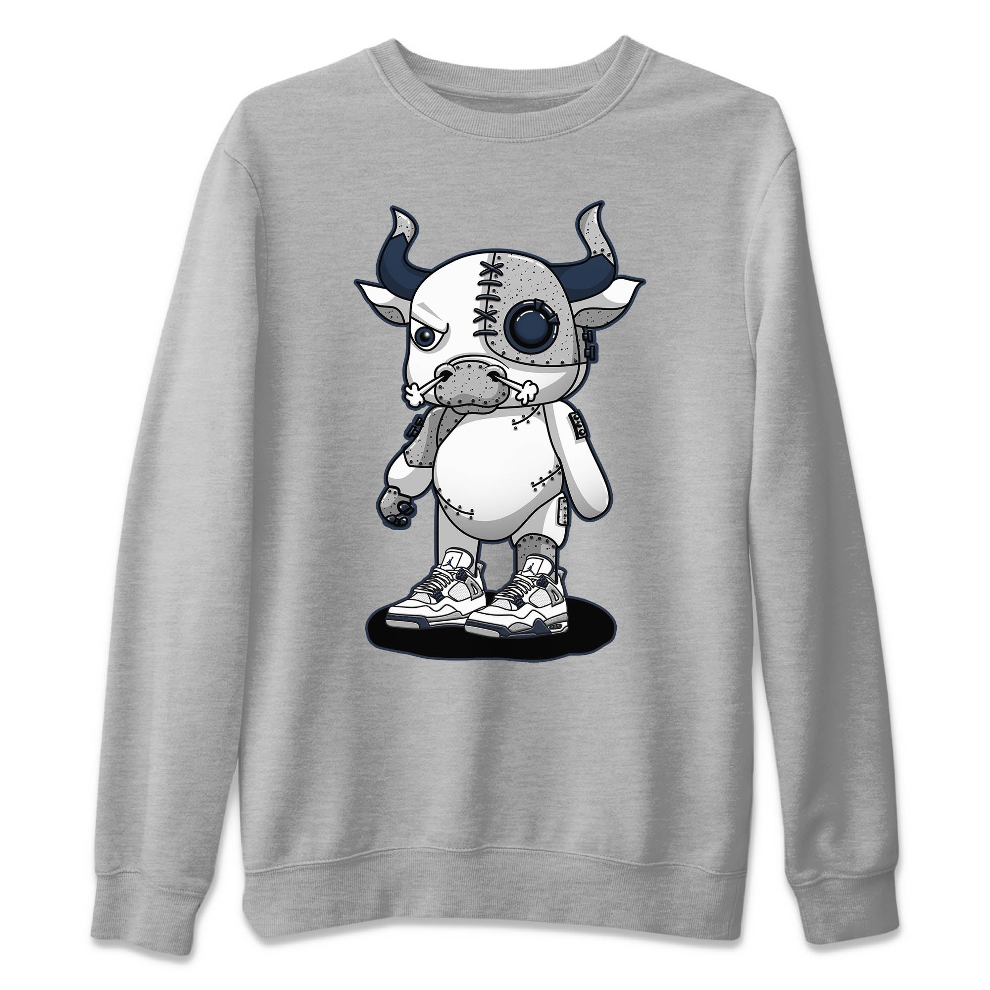 Jordan 4 Midnight Navy Sneaker Match Tees Cyborg Bull Sneaker Tees Jordan 4 Midnight Navy Sneaker Release Tees Unisex Shirts