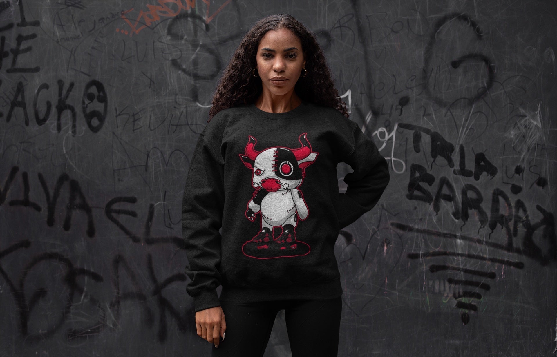 Jordan 4 Red Thunder Sneaker Match Tees Cyborg Bull Sneaker Tees Jordan 4 Red Thunder Sneaker Release Tees Unisex Shirts