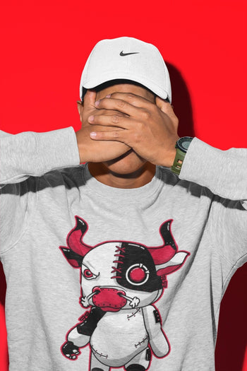 Jordan 4 Red Thunder Sneaker Match Tees Cyborg Bull Sneaker Tees Jordan 4 Red Thunder Sneaker Release Tees Unisex Shirts