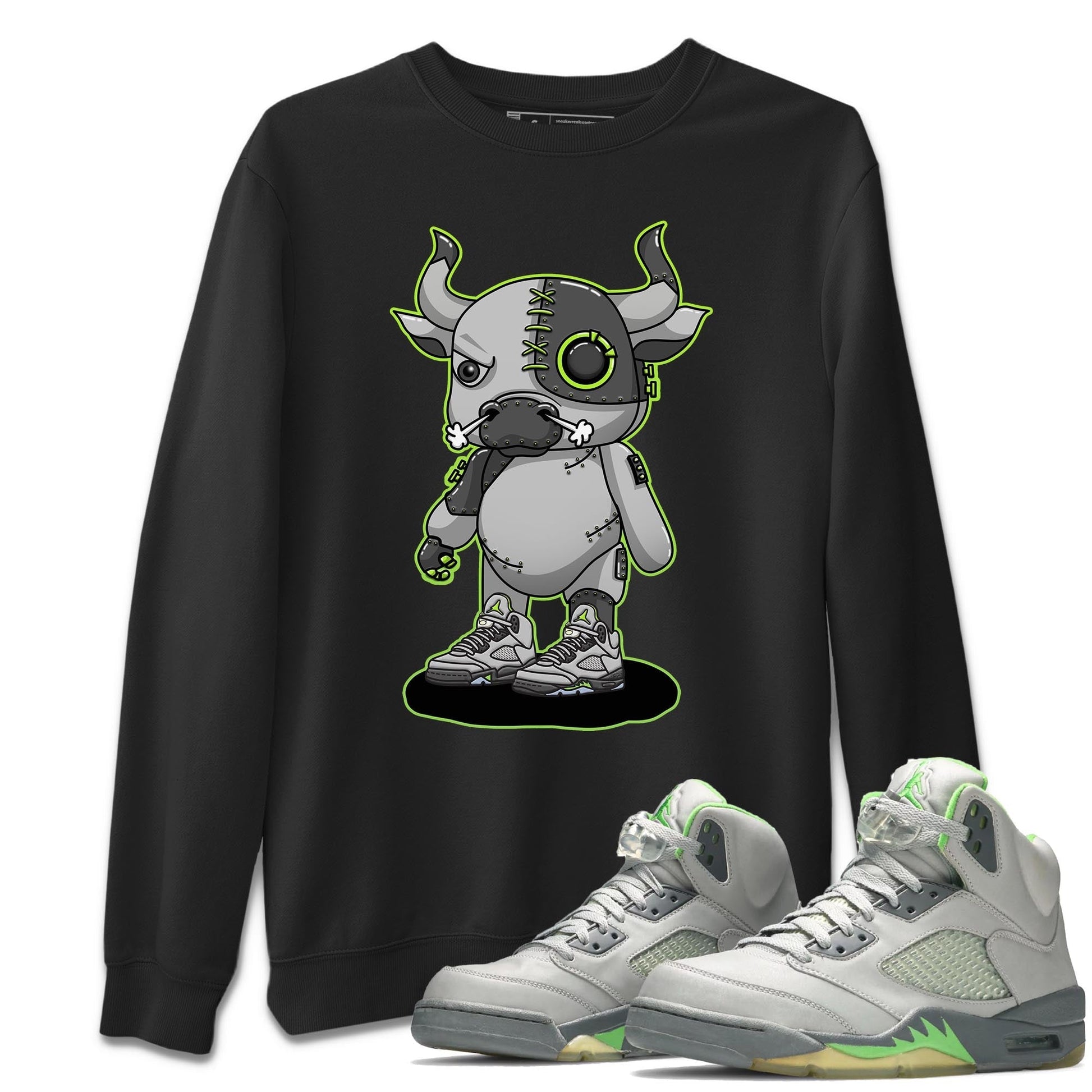 Jordan 5 Green Bean Sneaker Match Tees Cyborg Bull Sneaker Tees Jordan 5 Green Bean Sneaker Release Tees Unisex Shirts