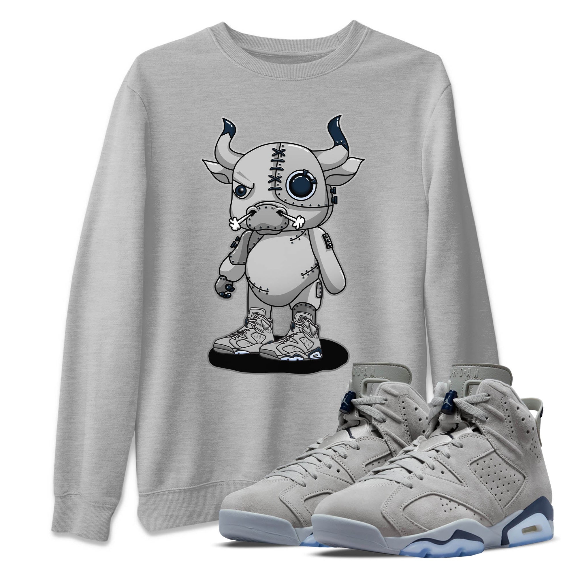 Jordan 6 Georgetown Sneaker Match Tees Cyborg Bull Sneaker Tees Jordan 6 Georgetown Sneaker Release Tees Unisex Shirts