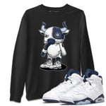 Jordan 6 Midnight Navy Sneaker Match Tees Cyborg Bull Sneaker Tees Jordan 6 Midnight Navy Sneaker Release Tees Unisex Shirts