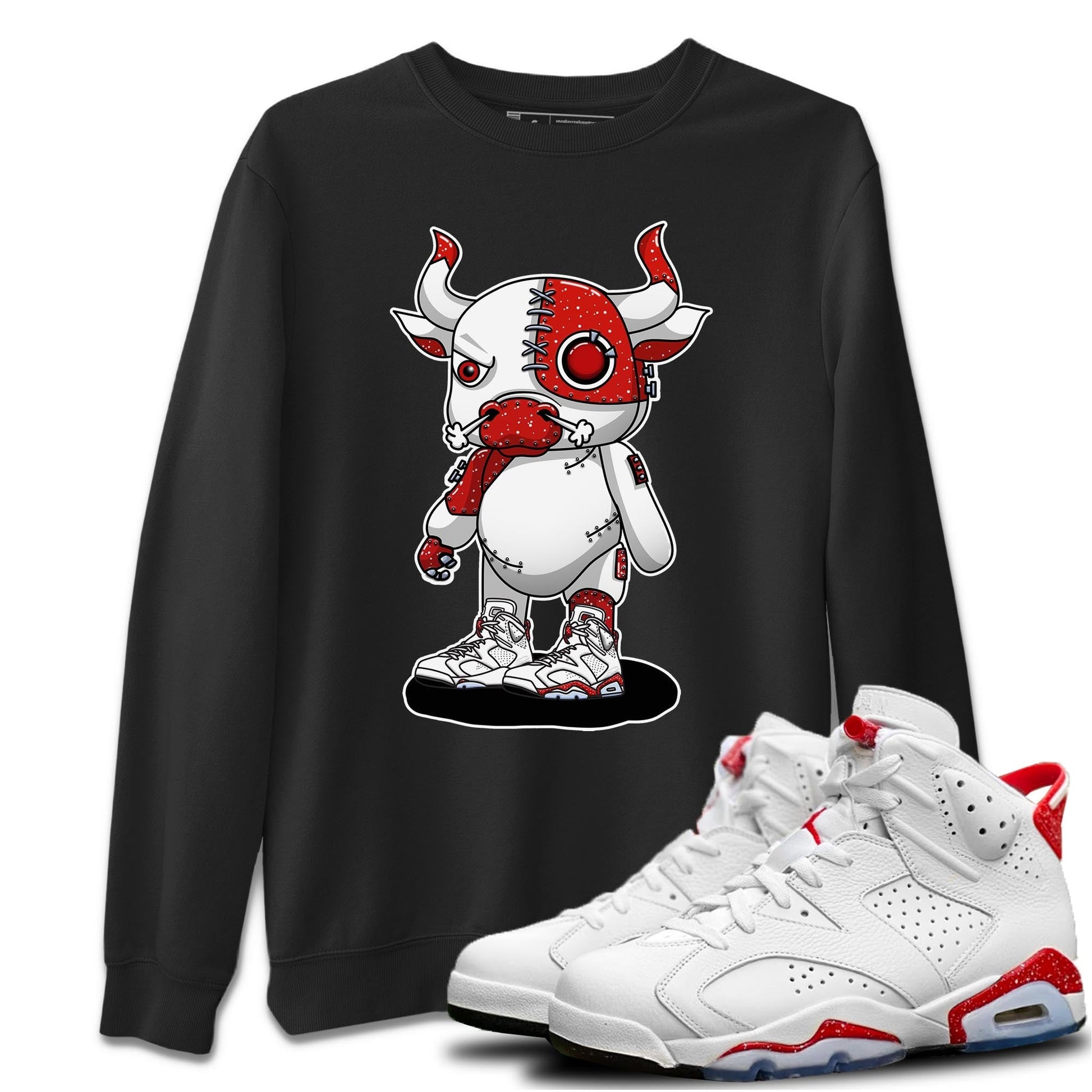 Jordan 6 Red Velvet Cookies Sneaker Match Tees Cyborg Bull Sneaker Tees Jordan 6 Red Velvet Cookies Sneaker Release Tees Unisex Shirts