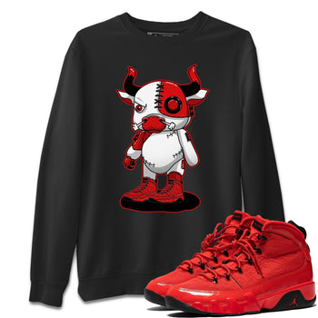 Jordan 9 Chile Red Sneaker Match Tees Cyborg Bull Sneaker Tees Jordan 9 Chile Red Sneaker Release Tees Unisex Shirts
