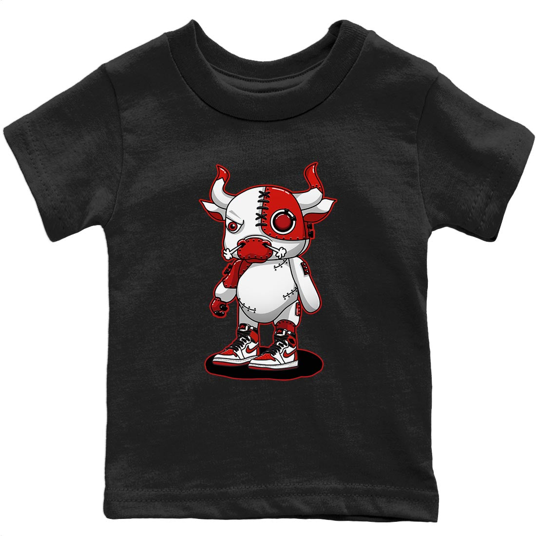 Jordan 1 Heritage Sneaker Match Tees Cyborg Bull Sneaker Tees Jordan 1 Heritage Sneaker Release Tees Kids Shirts