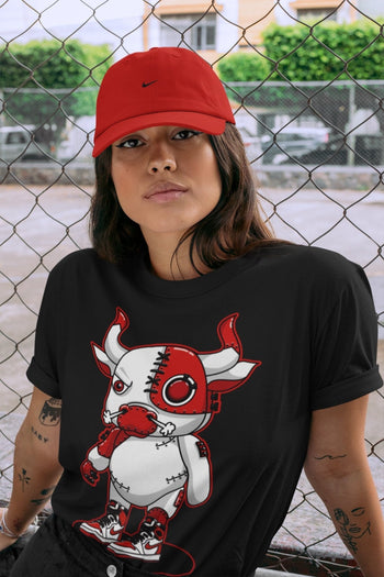 Jordan 1 Heritage Sneaker Match Tees Cyborg Bull Sneaker Tees Jordan 1 Heritage Sneaker Release Tees Unisex Shirts