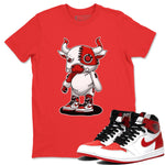 Jordan 1 Heritage Sneaker Match Tees Cyborg Bull Sneaker Tees Jordan 1 Heritage Sneaker Release Tees Unisex Shirts