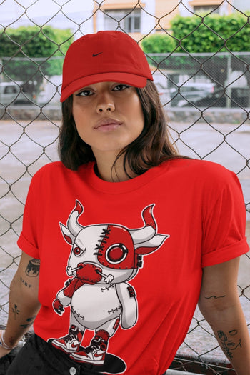 Jordan 1 Heritage Sneaker Match Tees Cyborg Bull Sneaker Tees Jordan 1 Heritage Sneaker Release Tees Unisex Shirts