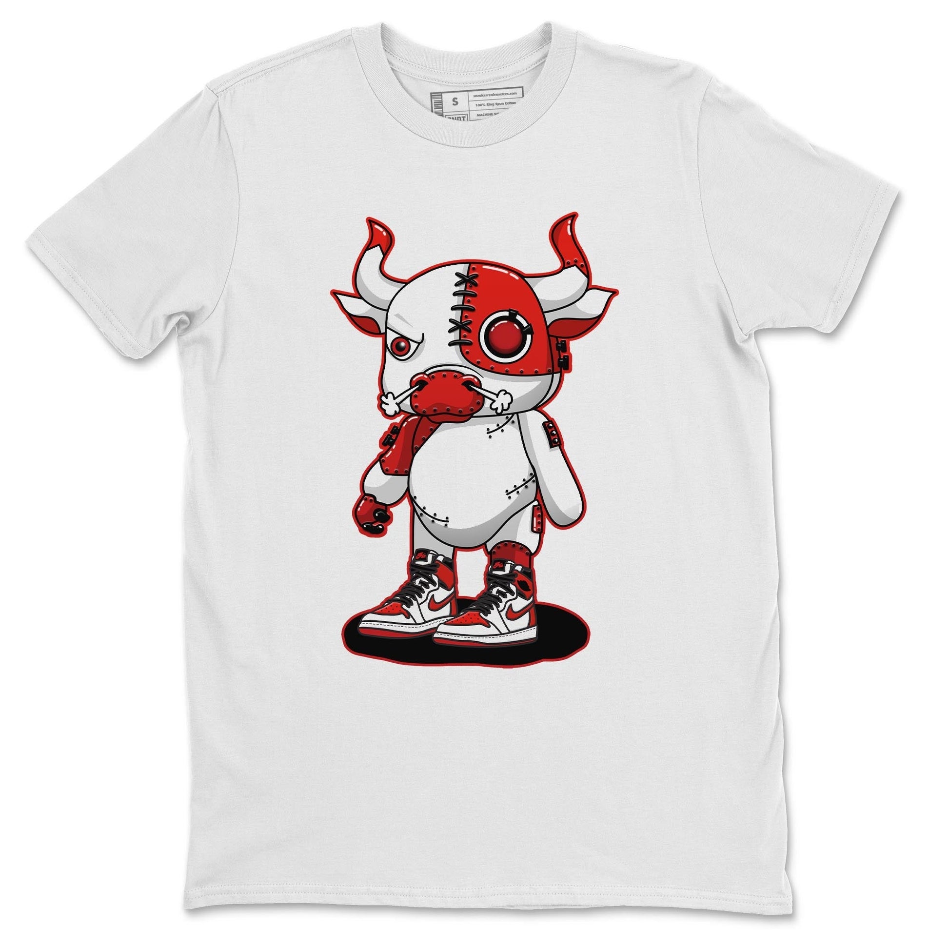 Jordan 1 Heritage Sneaker Match Tees Cyborg Bull Sneaker Tees Jordan 1 Heritage Sneaker Release Tees Unisex Shirts