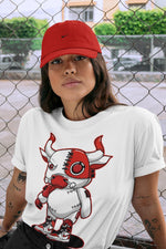 Jordan 1 Heritage Sneaker Match Tees Cyborg Bull Sneaker Tees Jordan 1 Heritage Sneaker Release Tees Unisex Shirts