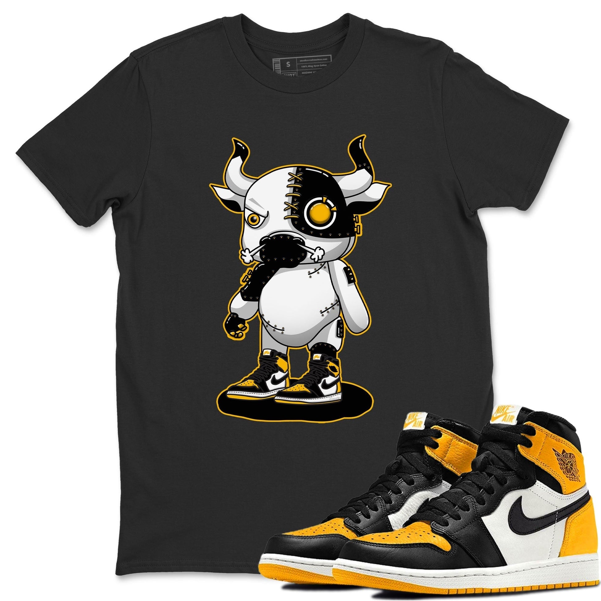 Jordan 1 Taxi Sneaker Match Tees Cyborg Bull Sneaker Tees Jordan 1 Taxi Sneaker Release Tees Unisex Shirts