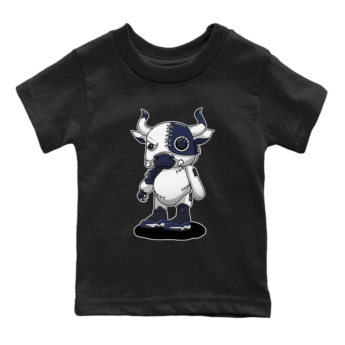 Jordan 11 Midnight Navy Sneaker Match Tees Cyborg Bull Sneaker Tees Jordan 11 Midnight Navy Sneaker Release Tees Kids Shirts