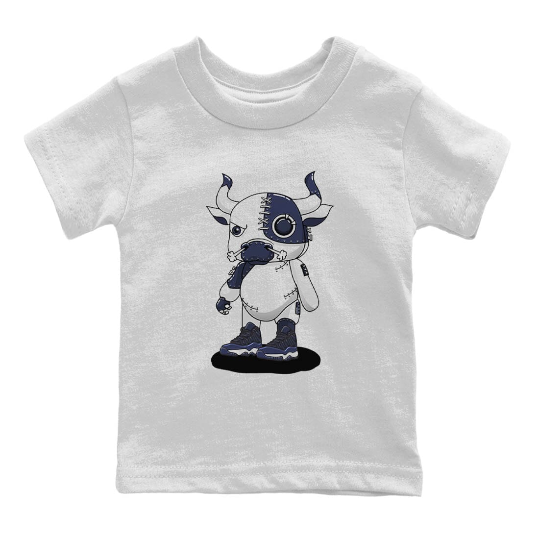Jordan 11 Midnight Navy Sneaker Match Tees Cyborg Bull Sneaker Tees Jordan 11 Midnight Navy Sneaker Release Tees Kids Shirts