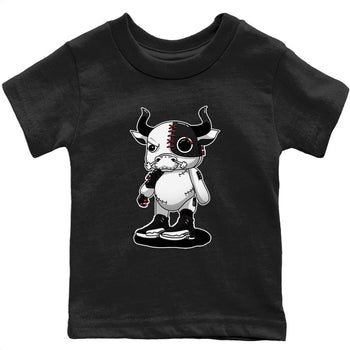 Jordan 12 Playoffs Sneaker Match Tees Cyborg Bull Sneaker Tees Jordan 12 Playoffs Sneaker Release Tees Kids Shirts