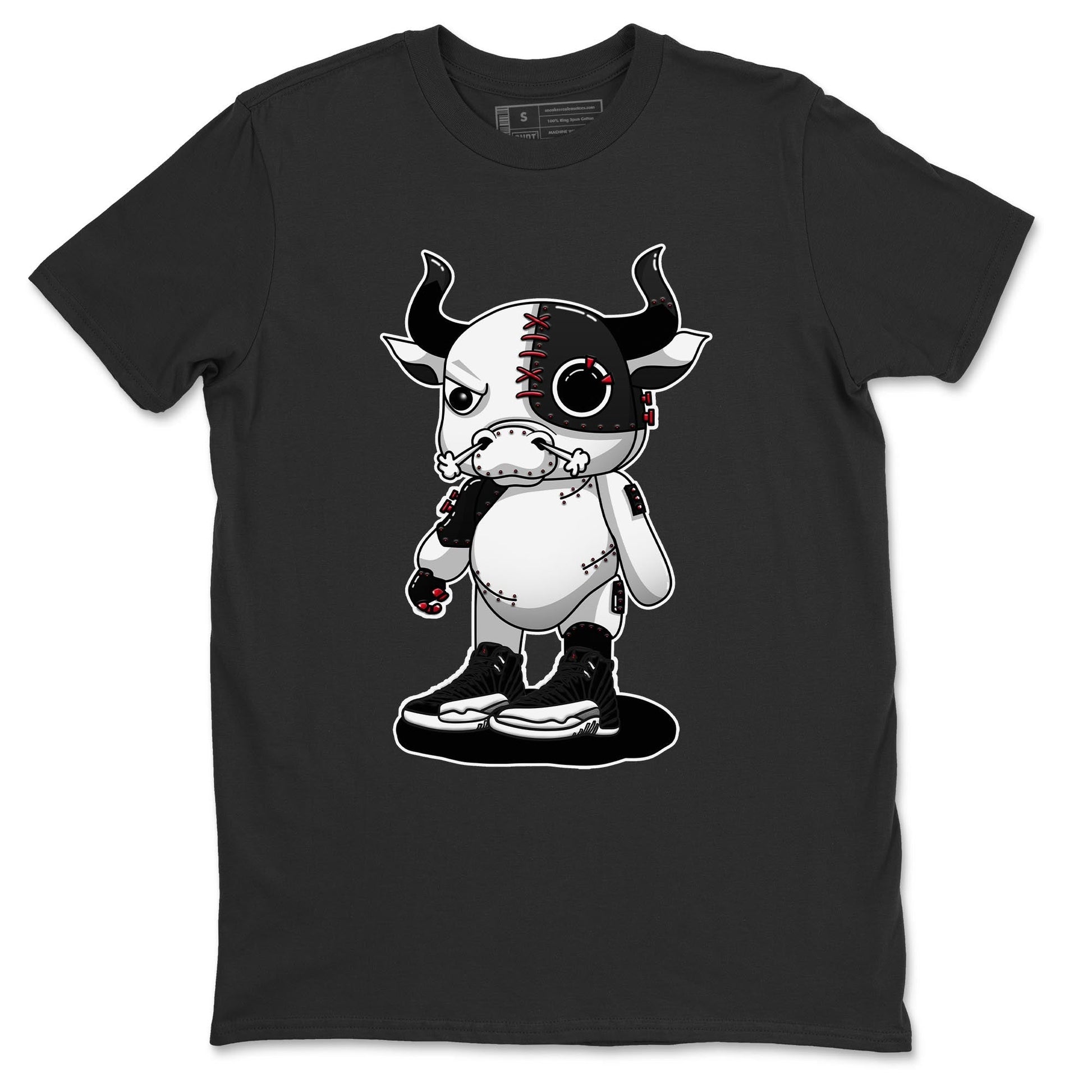 Jordan 12 Playoffs Sneaker Match Tees Cyborg Bull Sneaker Tees Jordan 12 Playoffs Sneaker Release Tees Unisex Shirts
