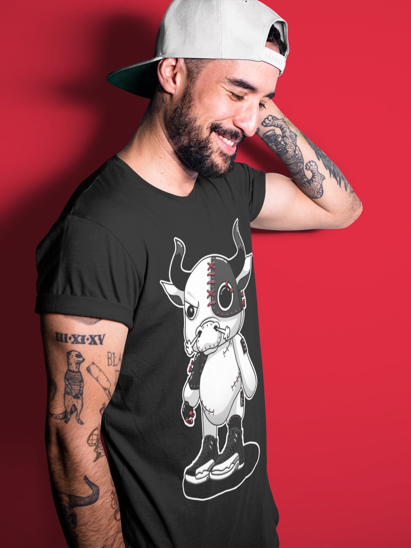 Jordan 12 Playoffs Sneaker Match Tees Cyborg Bull Sneaker Tees Jordan 12 Playoffs Sneaker Release Tees Unisex Shirts