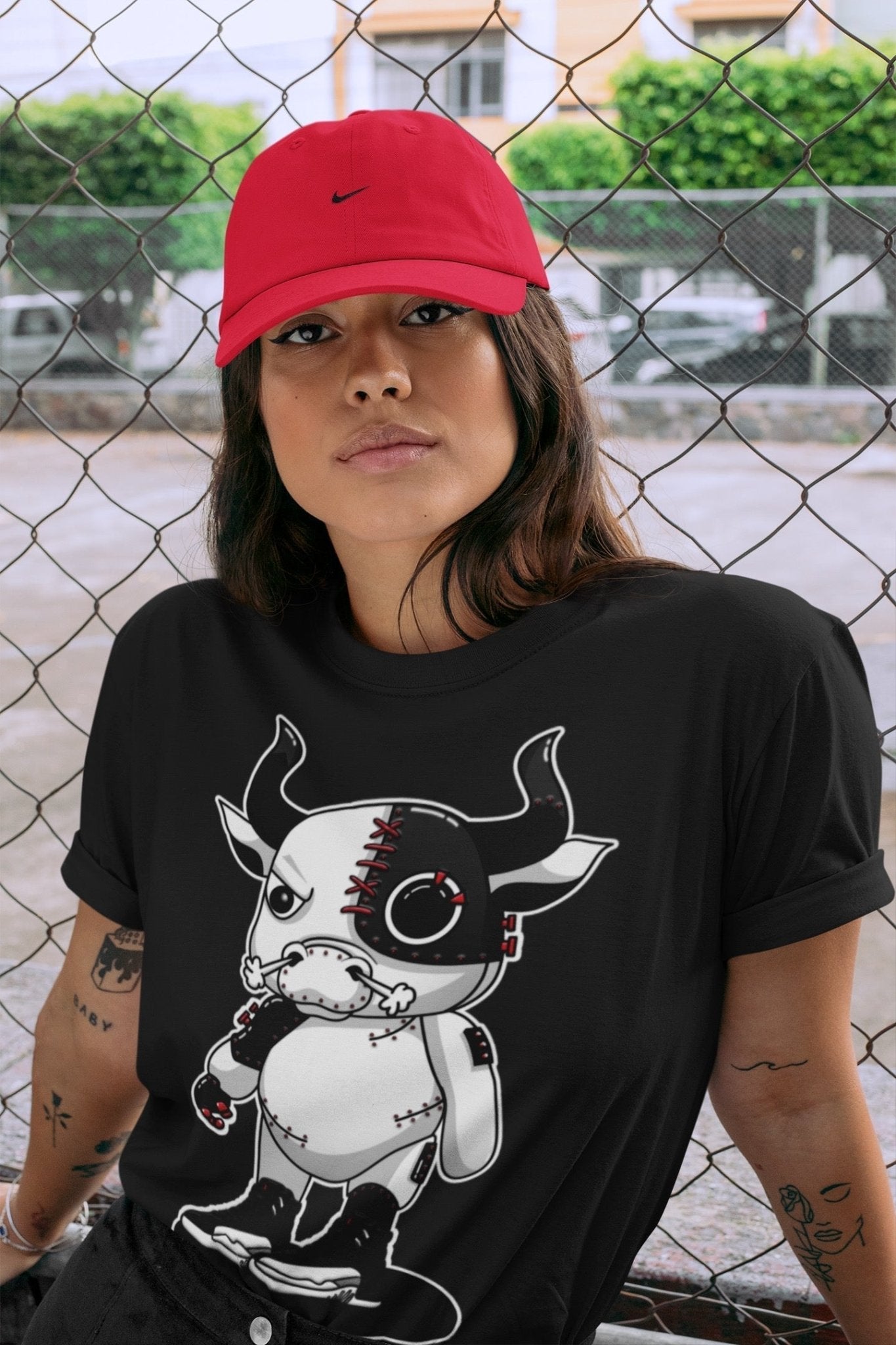 Jordan 12 Playoffs Sneaker Match Tees Cyborg Bull Sneaker Tees Jordan 12 Playoffs Sneaker Release Tees Unisex Shirts