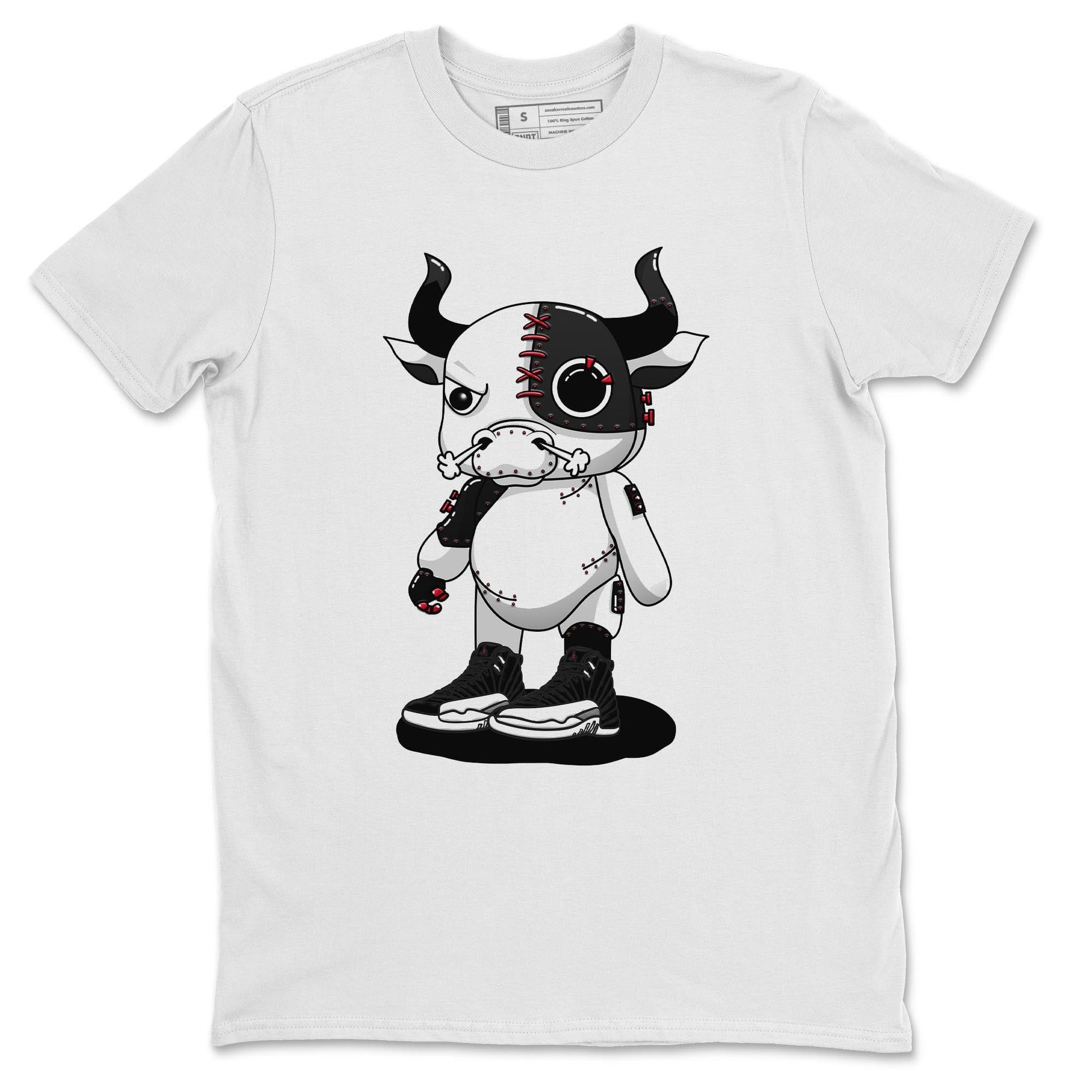 Jordan 12 Playoffs Sneaker Match Tees Cyborg Bull Sneaker Tees Jordan 12 Playoffs Sneaker Release Tees Unisex Shirts